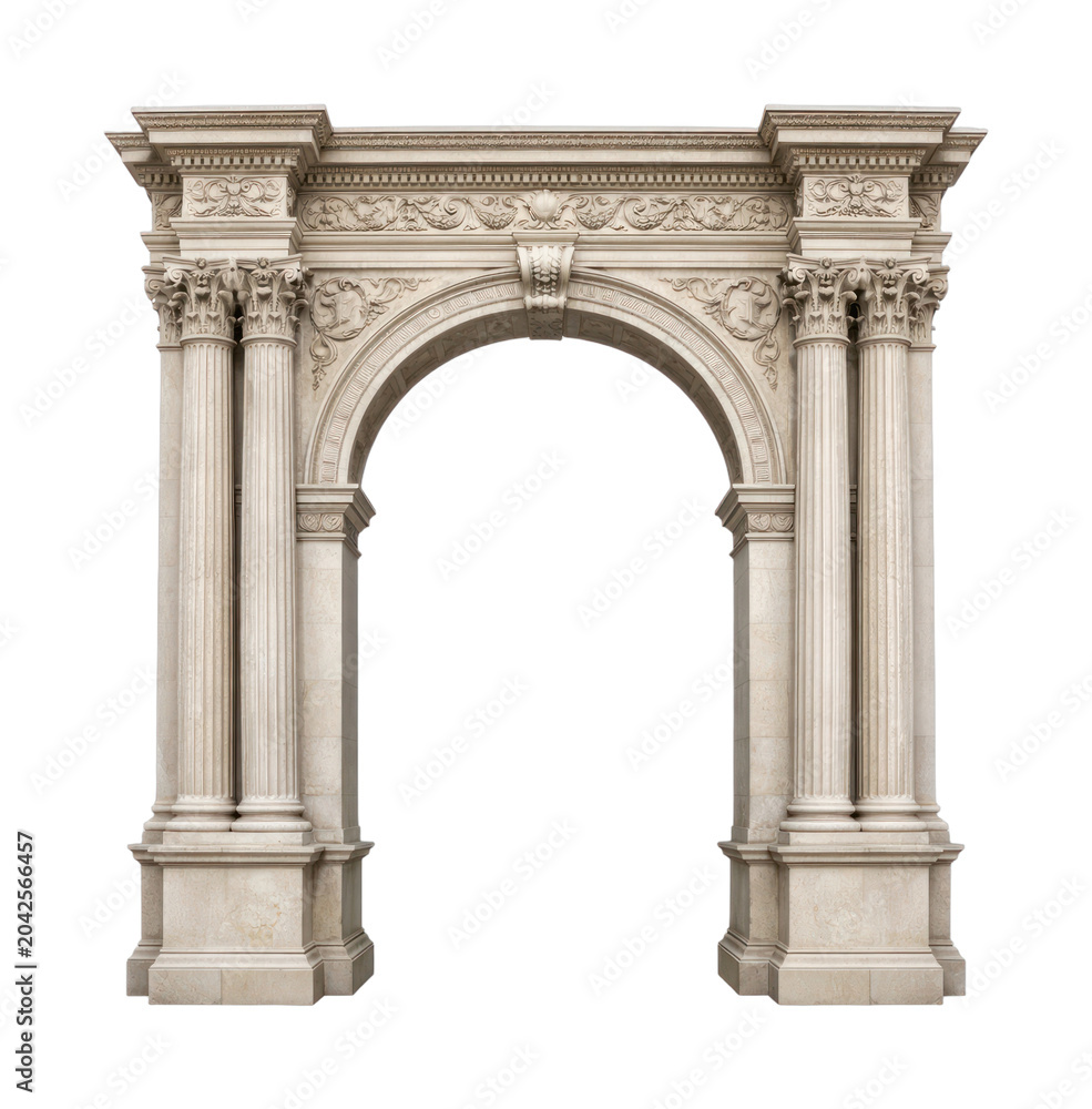 Obraz premium PNG Elegant classical stone archway design.