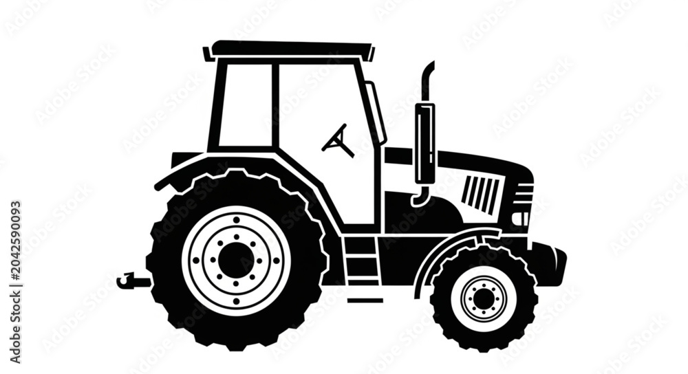 Obraz premium tractor isolated on white background