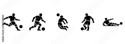 Soccer Football Players. Bold, folk-inspired soccer silhouettes.