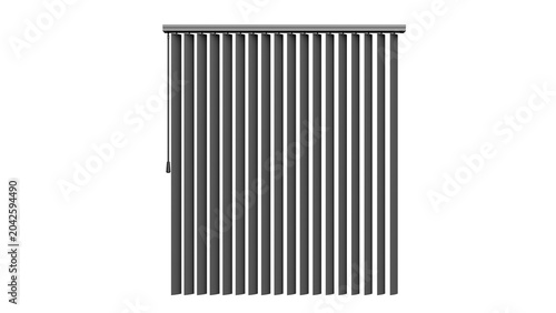 Vertical Blinds on Black Background