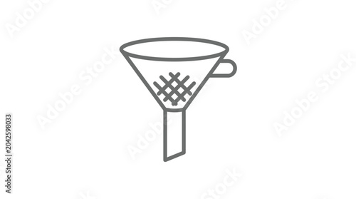 Canvas Print Industrial funnel with built-in mesh filter.