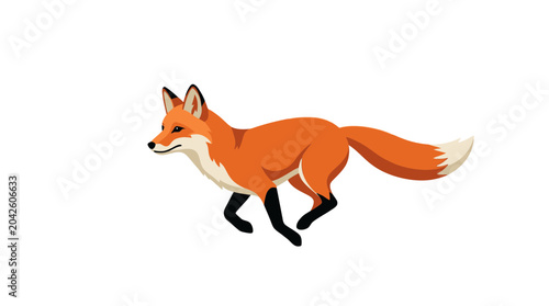 Running Fox Illustration