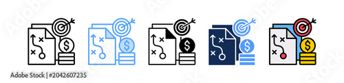 Financial Planning Icon Multiple Style