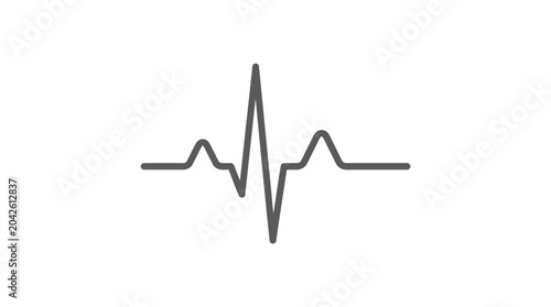 Foto Heartbeat pulse line EKG electrocardiogram line art icon.