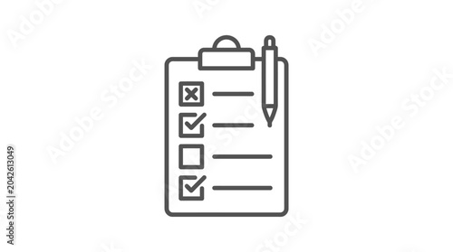 Medical prescription form icon with clipboard and pen.