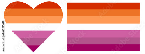 Foto Lesbian Community Pride flags set