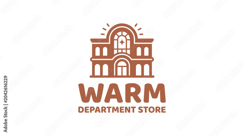 Fototapeta premium Vector logo of a department store building with 