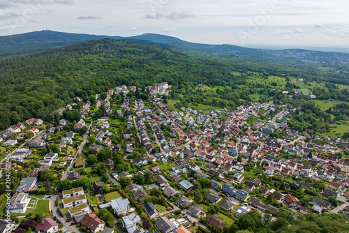 Принти на полотні Kelkheim-Ruppertshain and the Atzelberg Mountain in the Main-Taunus district of