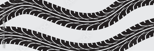 Bild auf Leinwand Tire track