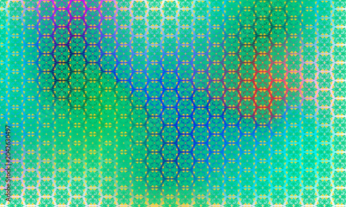 Valokuva Vibrant gradient colorful floral pattern