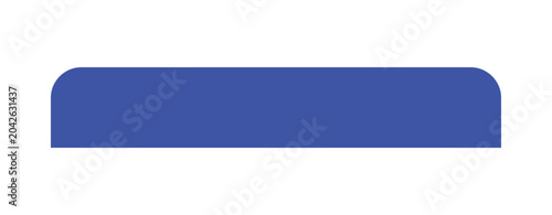 Cuadro en lienzo Blue Rounded Top Rectangle Banner, Minimalist Geometric Header Shape Vector Illu