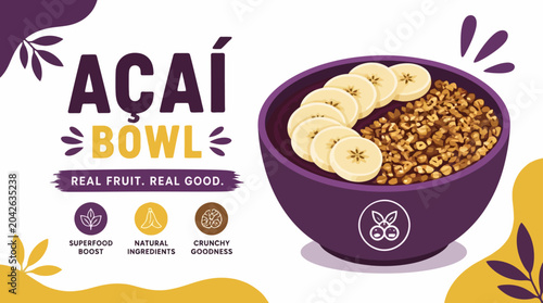 A?ai bowl graphic with text and icons for healthy food concept