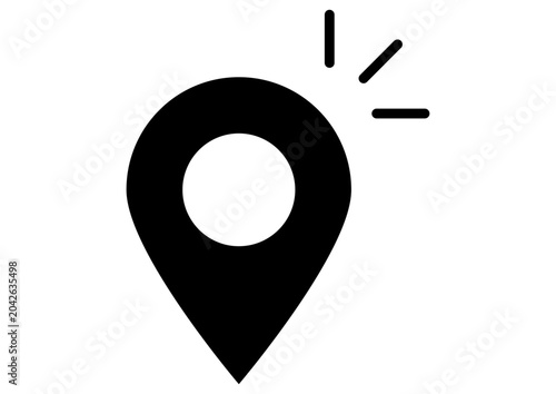 位置情報アイコン　ピン　地図　マップ　発見　ベクターイラスト