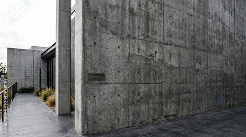 Close-up of modern concrete building texture with industrial appearance