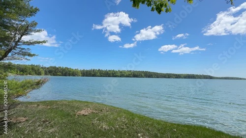 Ocean Inlet with Idle Canoe