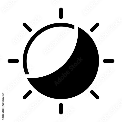Obraz na plátně brightness and contrast glyph icon