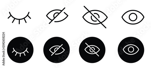 Photos Eye Visible Icon Vector Vision Security UI Interface Design Element