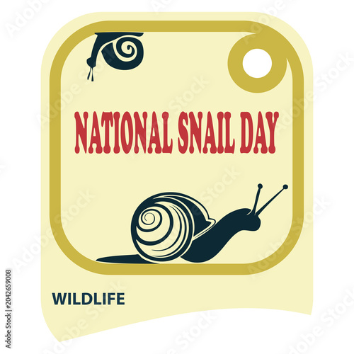 National Snail Day Label
