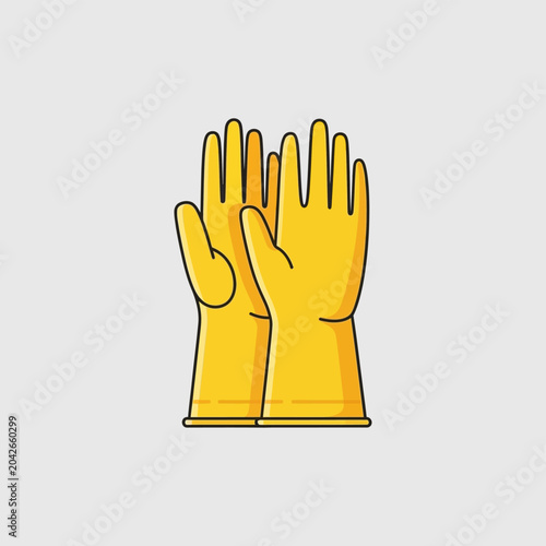Yellow Rubber Gloves for Cleaning