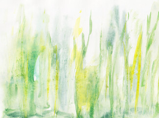 Illustration resembling a spring grass field 