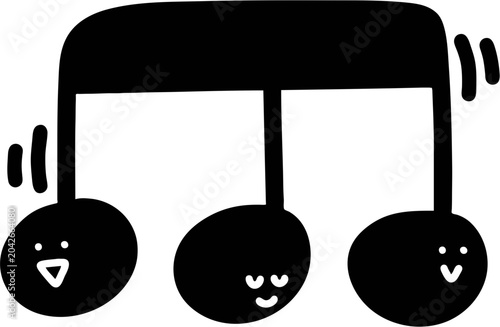 Dancing musical notes