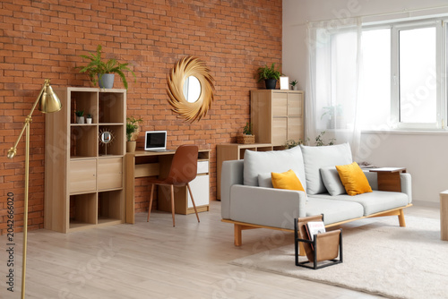 Interior of modern living r...