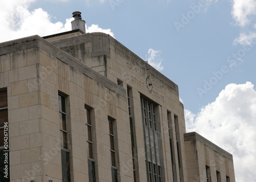 Fotografie Historic Houston County Courthouse Downtown Crockett TX