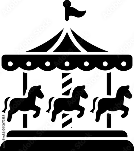 Carousel Ride Glyph Icon