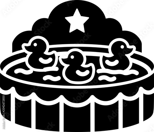 Fotografie Duck Pond Game Glyph Icon