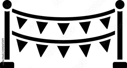 Festival Bunting Glyph Icon