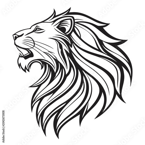 lion head vector