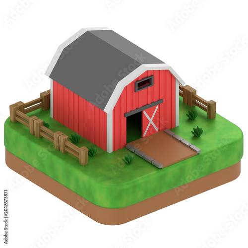Farm House 3D Illustration