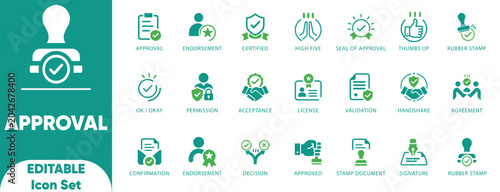 Tableau sur toile Approval icon set