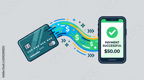 Mobile Payment Successful Transaction.