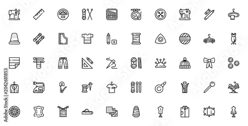 Foto Sewing icon set