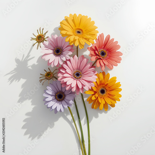 Delicate Wildflower Bouquet with Soft Botanical Illustration