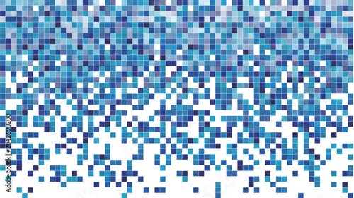 Blue Pixelated Mosaic Gradient Abstract Background Pattern