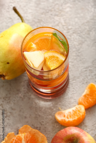 Glass of infused water with...