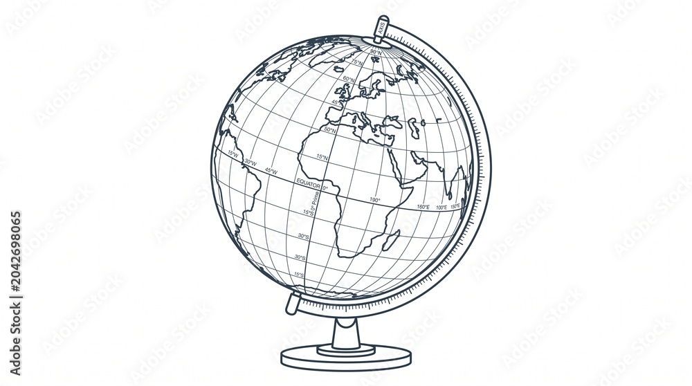 Fototapeta premium globe on white background