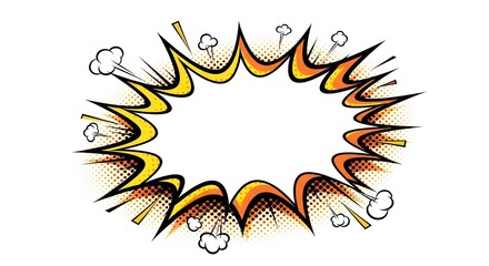 Explosion burst, comic book effect, dynamic border, colorful explosion, abstract background