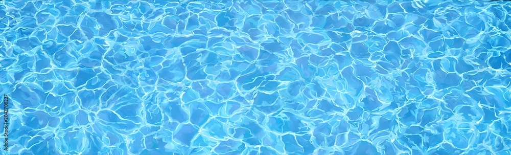 Obraz premium Seamless Water Pattern Light Blue Sunlit Ripples Refraction Interconnected Light Uniform
