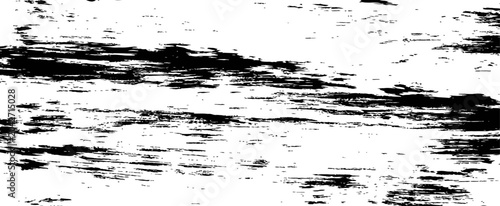 Black and White Horizontal Grunge Texture Overlay Vector Background