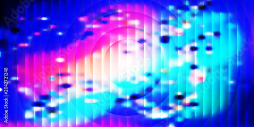 Bild auf Leinwand Abstract Neon Glitch Concentric Ring Background