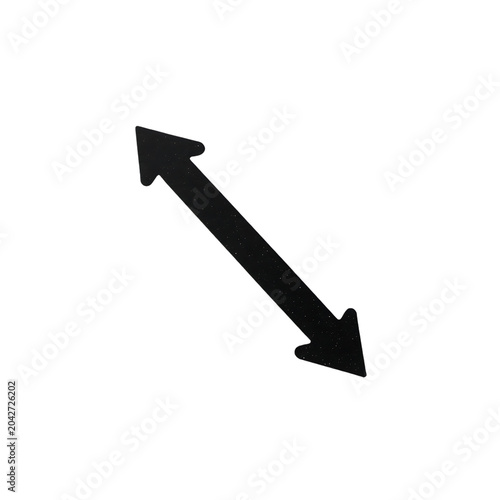 Black diagonal double ended arrow icon for navigation with direction navigation diagonal interface indicator movement position pointing orientation application computer
