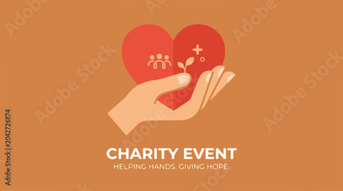 Hand Holding Red Heart Symbol.