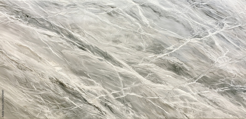 Obraz premium Polished Light Gray Marble Surface Complex Fine Wispy White Darker Gray Veins Dynamic Diagonal Flow Varying Thickness Sophisticated Elegant