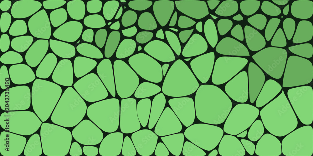 Obraz premium irregular green shapes pattern mosaic abstract geometric