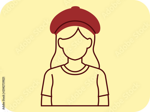 Bilde på lerret Actress icon. Films icon. Flat vector icon concept.