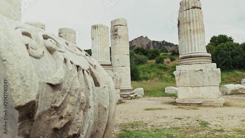 Ancient Ionic Columns Of The Temple Of Artemis In Sardis Salihli