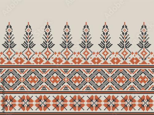 Traditional Ukrainian Folk Art Embroidery Pattern